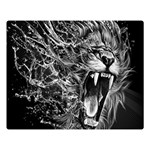 Lion Furious Abstract Desing Furious Two Sides Premium Plush Fleece Blanket (Large) 80 x60  Blanket Front