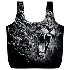 Lion Furious Abstract Desing Furious Full Print Recycle Bag (xxxl)