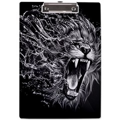 Lion Furious Abstract Desing Furious A4 Acrylic Clipboard by Mog4mog4