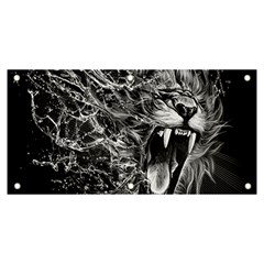 Lion Furious Abstract Desing Furious Banner And Sign 6  X 3  by Mog4mog4