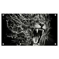 Lion Furious Abstract Desing Furious Banner And Sign 7  X 4  by Mog4mog4