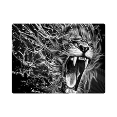 Lion Furious Abstract Desing Furious Premium Plush Fleece Blanket (mini)