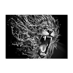 Lion Furious Abstract Desing Furious Crystal Sticker (a4) by Mog4mog4