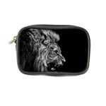 Roar Angry Male Lion Black Coin Purse Front