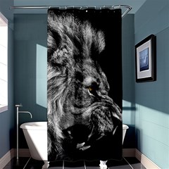 Roar Angry Male Lion Black Shower Curtain 36  X 72  (stall)  by Mog4mog4