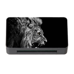 Roar Angry Male Lion Black Memory Card Reader With Cf by Mog4mog4