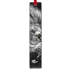 Roar Angry Male Lion Black Large Book Marks by Mog4mog4