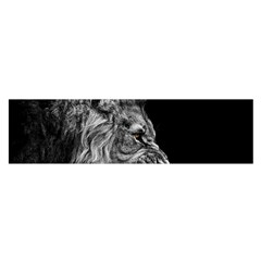 Roar Angry Male Lion Black Oblong Satin Scarf (16  X 60 ) by Mog4mog4