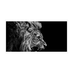 Roar Angry Male Lion Black Yoga Headband by Mog4mog4