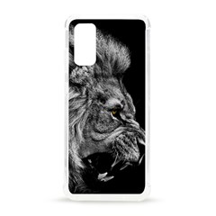 Roar Angry Male Lion Black Samsung Galaxy S20 6 2 Inch Tpu Uv Case