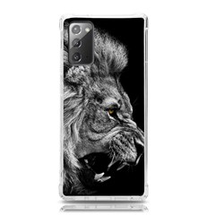 Roar Angry Male Lion Black Samsung Galaxy Note 20 Tpu Uv Case by Mog4mog4