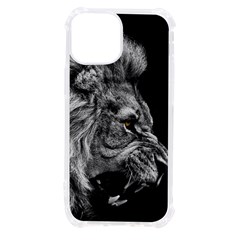 Roar Angry Male Lion Black Iphone 13 Mini Tpu Uv Print Case