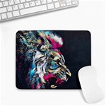 Angry Male Lion Roar Small Mousepad Front