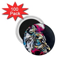 Angry Male Lion Roar 1.75  Magnets (100 pack) 