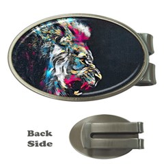 Angry Male Lion Roar Money Clips (Oval) 