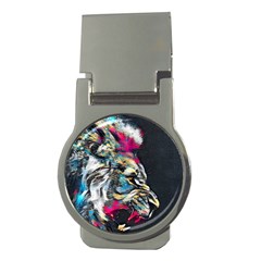 Angry Male Lion Roar Money Clips (Round) 