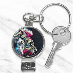 Angry Male Lion Roar Nail Clippers Key Chain by Mog4mog4