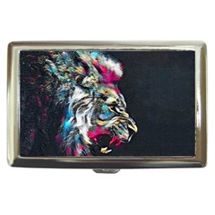 Angry Male Lion Roar Cigarette Money Case by Mog4mog4