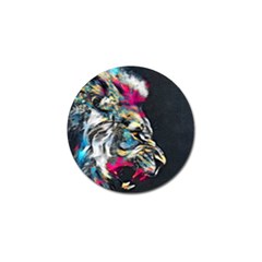 Angry Male Lion Roar Golf Ball Marker