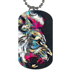 Angry Male Lion Roar Dog Tag (Two Sides)