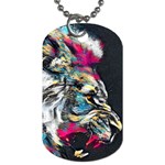 Angry Male Lion Roar Dog Tag (Two Sides) Front