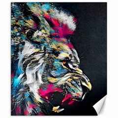 Angry Male Lion Roar Canvas 20  x 24 