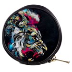 Angry Male Lion Roar Mini Makeup Bag Front