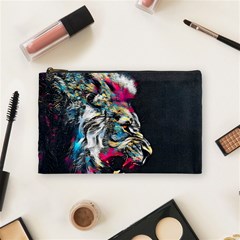 Angry Male Lion Roar Cosmetic Bag (Medium)