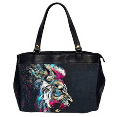 Angry Male Lion Roar Oversize Office Handbag (2 Sides)