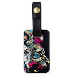 Angry Male Lion Roar Luggage Tag (one side) Front