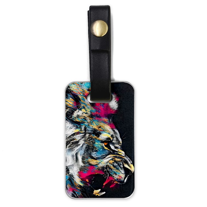 Angry Male Lion Roar Luggage Tag (one side)