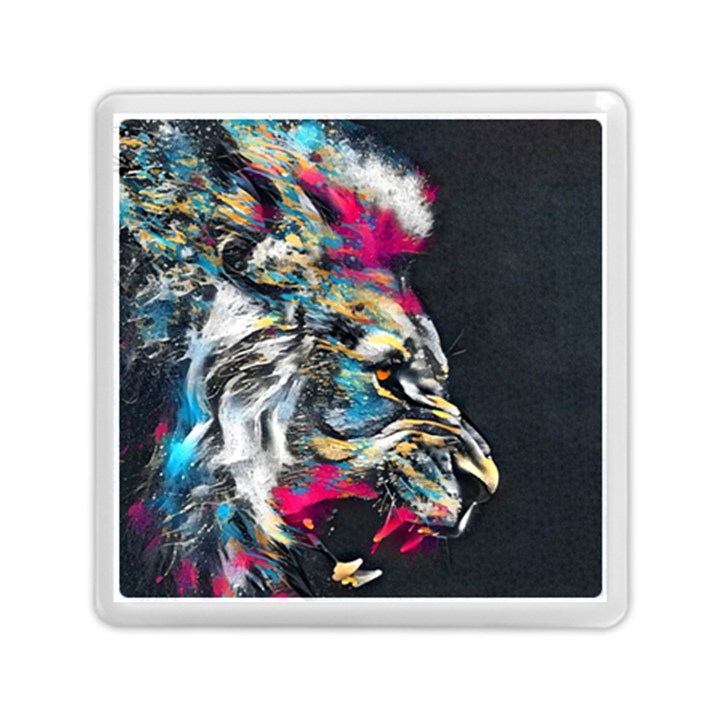 Angry Male Lion Roar Memory Card Reader (Square)