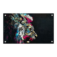 Angry Male Lion Roar Banner and Sign 5  x 3 