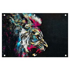 Angry Male Lion Roar Banner and Sign 6  x 4 