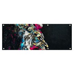 Angry Male Lion Roar Banner and Sign 8  x 3 