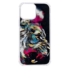 Angry Male Lion Roar iPhone 13 Pro Max TPU UV Print Case