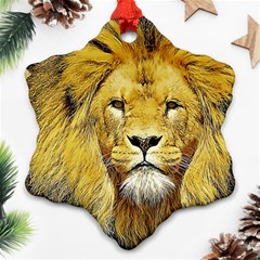 Lion Lioness Wildlife Hunter Ornament (snowflake) by Mog4mog4