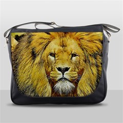 Lion Lioness Wildlife Hunter Messenger Bag by Mog4mog4