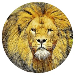 Lion Lioness Wildlife Hunter Round Trivet by Mog4mog4