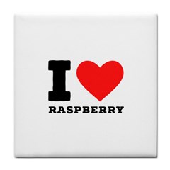 I Love Raspberry Tile Coaster by ilovewhateva