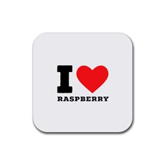 I Love Raspberry Rubber Coaster (square) by ilovewhateva