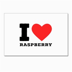 I Love Raspberry Postcard 4 x 6  (pkg Of 10) by ilovewhateva