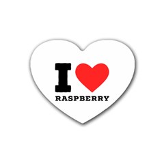 I Love Raspberry Rubber Coaster (heart) by ilovewhateva