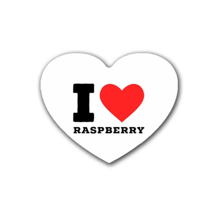 I love raspberry Rubber Heart Coaster (4 pack)