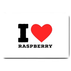 I Love Raspberry Large Doormat by ilovewhateva