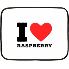 I Love Raspberry Two Sides Fleece Blanket (mini) by ilovewhateva