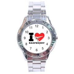 I Love Raspberry Stainless Steel Analogue Watch by ilovewhateva