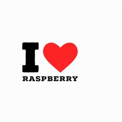 I Love Raspberry Small Garden Flag (two Sides) by ilovewhateva