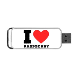 I Love Raspberry Portable Usb Flash (two Sides) by ilovewhateva