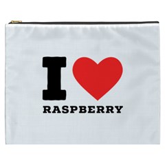 I Love Raspberry Cosmetic Bag (xxxl) by ilovewhateva